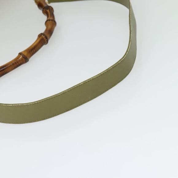 GUCCI Bamboo Shoulder Bag Suede Beige Gold 001 58 001 58 - Picture 9 of 12